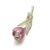 Elegantti kristalli tulppaanin brooch