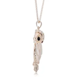 Crystal owl pendant halsband