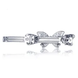 Bowknot Schmetterling Kristall Haar Clip Haarnadel