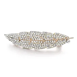 Fashion Metal Leaf muokkaa hiustenleipää Crystal Hairpin