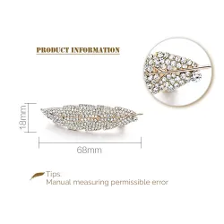 Fashion Metal Leaf muokkaa hiustenleipää Crystal Hairpin