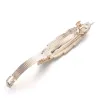 Fashion Metal Leaf muokkaa hiustenleipää Crystal Hairpin