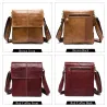 Echtes Leder Crossbody Schulter Tasche