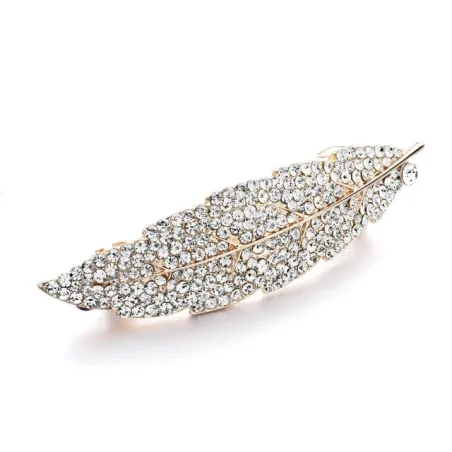 Fashion Metal Leaf muokkaa hiustenleipää Crystal Hairpin