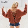 Rugloze gebreide trui - sweater pull overHoodies & Truien