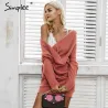 Sexy Dzianinowy Sweterek PulowerBluzy & Swetry