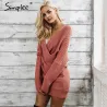 Sexy Dzianinowy Sweterek PulowerBluzy & Swetry