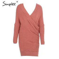 Sexy Cross Knitting Sweater Pullover