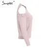 Elegant Off Shoulder Knitted Sweater Jumper