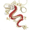 Crystal och gold dragon keyring
