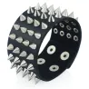 PulseraFour Row Rivet Stud pulsera de cuero Unisex