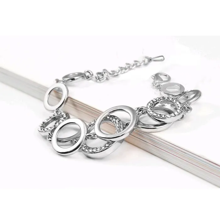PulseraMultilayer Symmetry Circle Link Rhinestones Pulsera