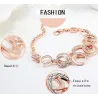 Multilayer simetria círculo Link strass Pulseira