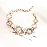 Multilayer simetria círculo Link strass Pulseira