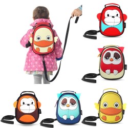 3D Animal Design Baby Kids Waterproof Backpack With Safe Harness