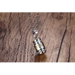 CollaresColgante de mantra rotable con collar de acero inoxidable