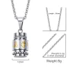 CollaresColgante de mantra rotable con collar de acero inoxidable