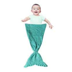 Handmade crochet mermaid tail lasten peitto