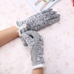 Algodão lã Cashmere Elegante senhoras luvas