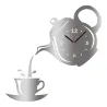 Coffee Tea Cup Forme Horloge murale