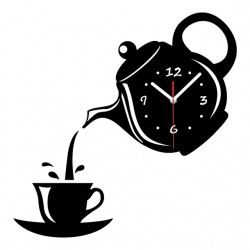 Coffee Tea Cup Forme Horloge murale