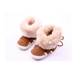 Toddler Cotton Soft Thick Warm Fleece -kengät saivat ensimmäisen kävelijän
