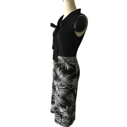 Leaf Print Elegant Patchwork -puku
