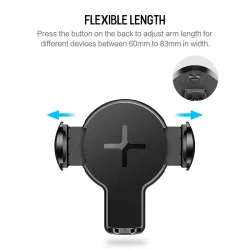 iPhone X S8 originale a 360 gradi di rotazione Qi senza fili caricabatterie auto telefono con indicatore LED
