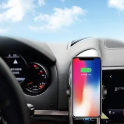 iPhone X S8 originale a 360 gradi di rotazione Qi senza fili caricabatterie auto telefono con indicatore LED