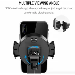 iPhone X S8 Original 360 Degree Rotation Qi Wireless Car Charger Support de téléphone avec indicateur LED