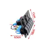 Interruptores6 Panel de conmutación Gang 12V - 5V doble USB - voltímetro digital