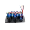 6 Gang 12V Schalttafel - 5V Dual USB - digital Voltmeter