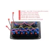 Interruptores6 Panel de conmutación Gang 12V - 5V doble USB - voltímetro digital