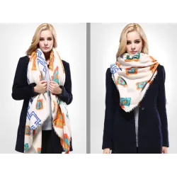 PañuelosBufanda de invierno de algodón - chal - 135CM * 135CM