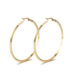 Gold & Silver Round Hoops örhängen 2 par