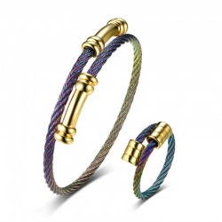 Multi Farbe verstellbares Armband und Ring Set