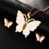 Boucles d'oreilles papillons Ensemble de bijoux