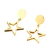 AretesPendientes de estrellas de cinco puntos de oro