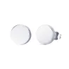 Rotondo Nero & Argento Orecchini Stud