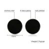 Round Black & Silver Stud Earrings
