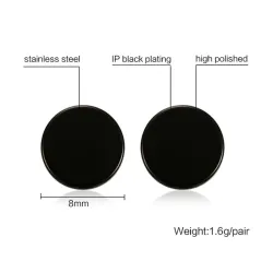 Black & Silver Stud Earrings Näytä tarkat tiedot