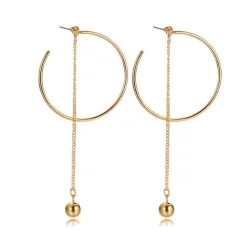 Ball & Hoops Long Earrings