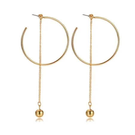 Ball & Hoops Long Earrings
