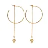 Ball & Hoops Long Earrings