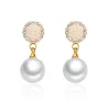 Boucles d'oreilles perles et cristaux