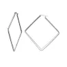 Zilver - grote geometrische oorbellenOorbellen