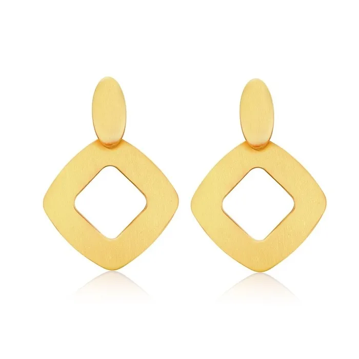 Geometric Gold Stud Ohrringe