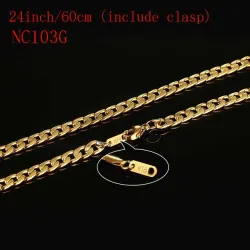 colar de cadeia de ouro 60cm