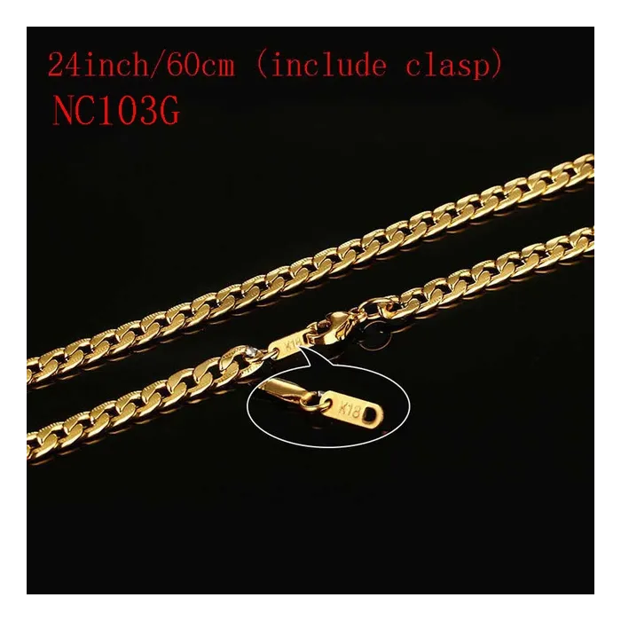 Collana a catena in oro 60cm