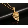 Ciondolo testa leone collana d'oro